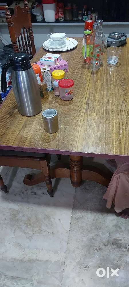 Dining table with chair teak wood