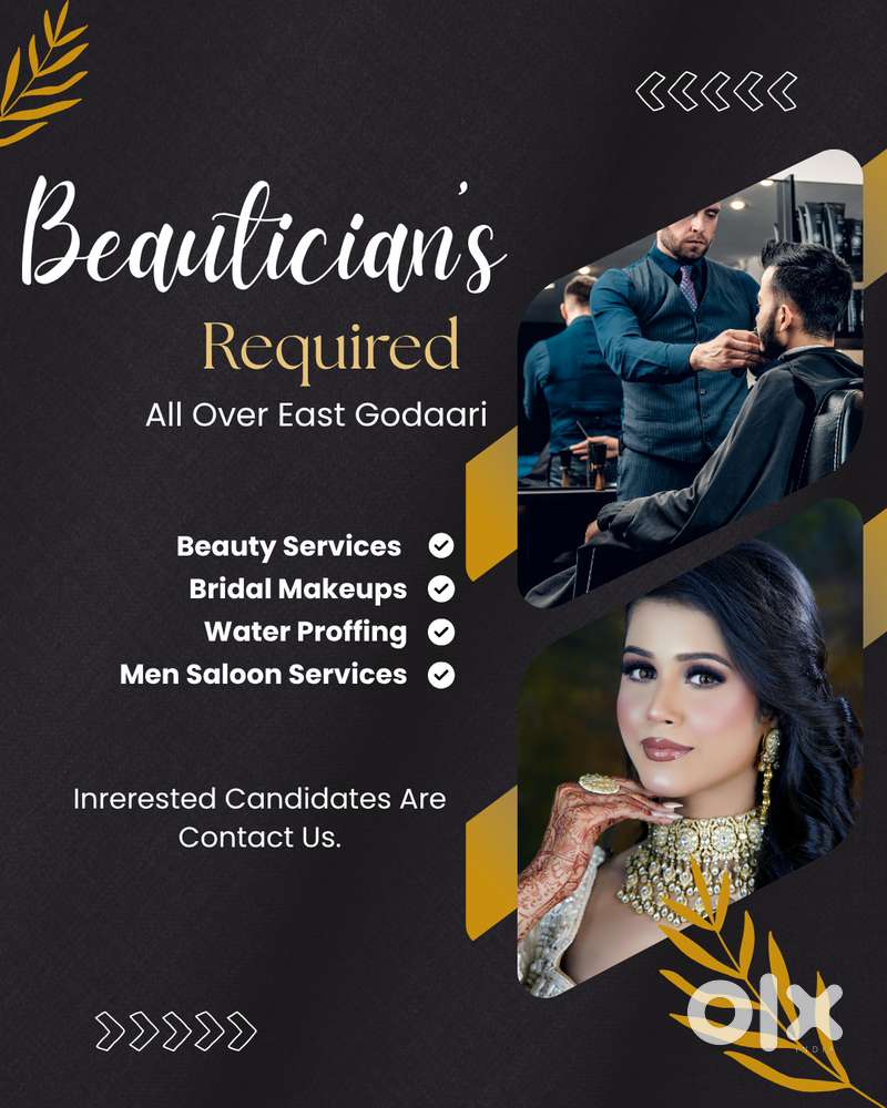 Beauticians & Men saloon Technicians Required