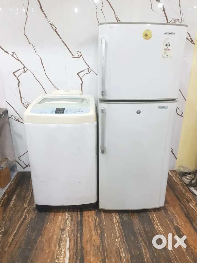 Samsung double door refrigerator & samsung automatic washing machine**