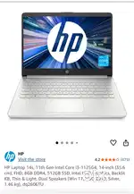 HP 14th Inch Core I-3, 11 th Gen Laptop
