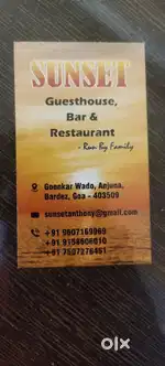 Waiter for resturant