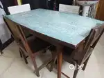 4 seater dining table made of teak wood ( shagun kath )