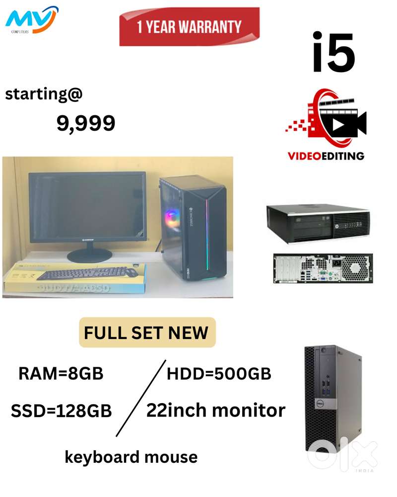 Cash on home delivery  1 Year Warranty  Branded FULL SET