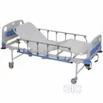 Hospital bed with mattress.