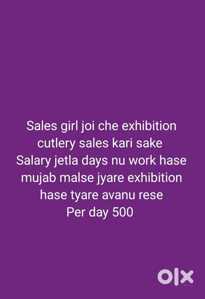 Sales girl Exhibition ma cutlery sales mate