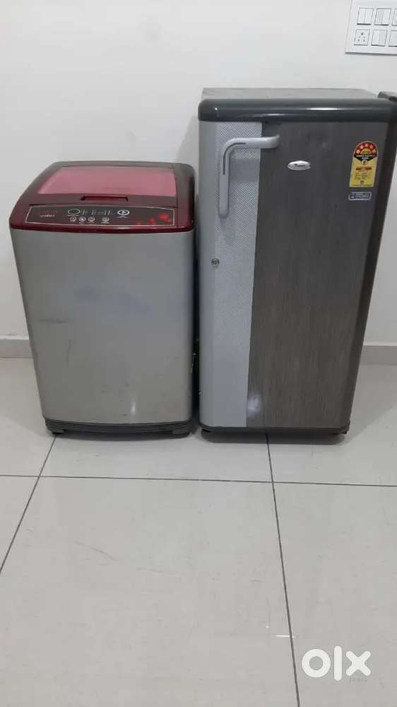 Sumsung top load 6.5 kg godrej single door 190 liter combo