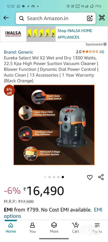Euroka fox vaccum cleaner