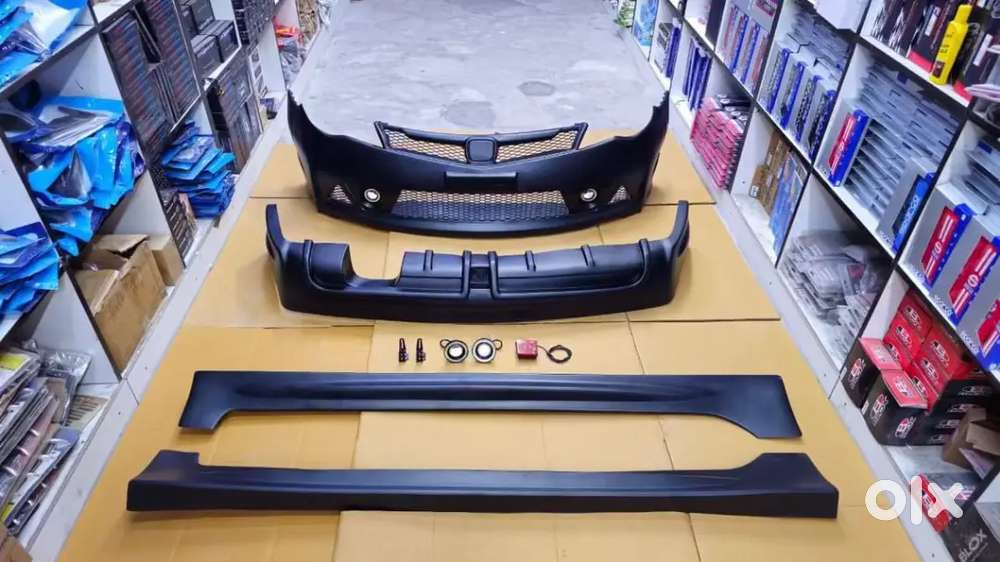 Honda civic mugen kit abs plastic with fog and rear reflectors