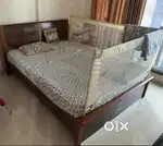 Queen size imported bed plus godrej ortho mattress for sell