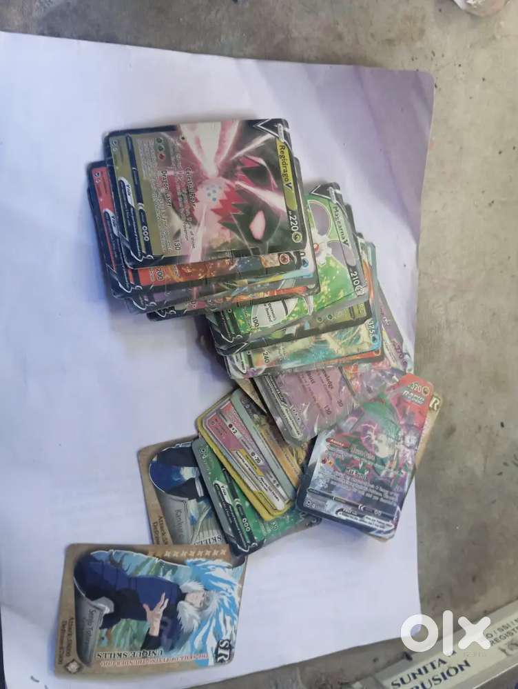 Naruto card and pokemon card