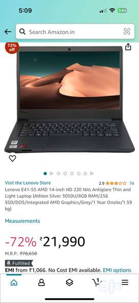 Brand new Lenovo E 41 laptop