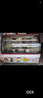 SWEETS COUNTER WITH AC FULL CONDITION 5FIT KA H OKK CONTION ME HAI.