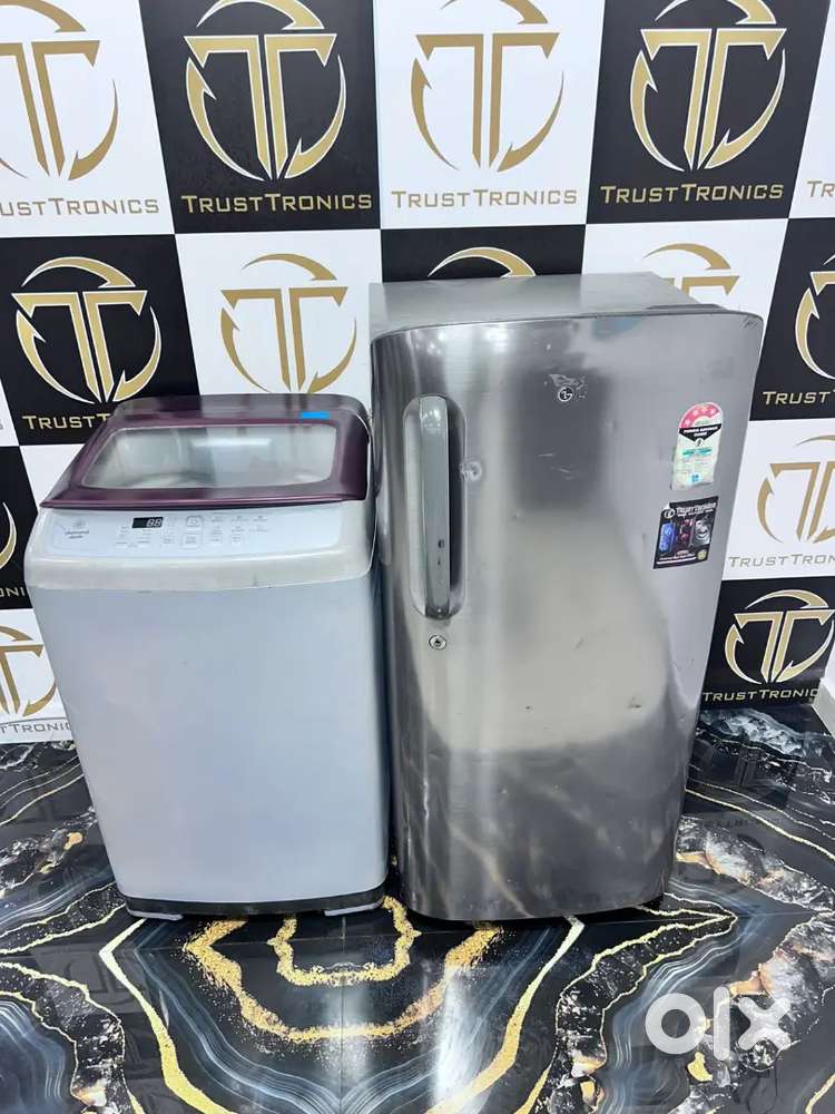 Wobble 6kg washing machine & 190ltr LG single door fridge