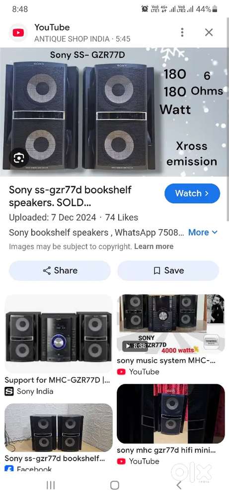 Require Sony GZR77D only Speaker