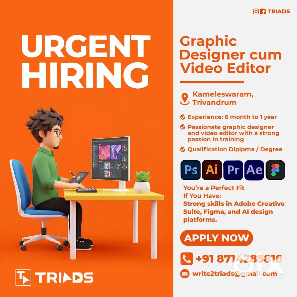 Graphic Designer – Urgent Requirement (Freshers can apply)