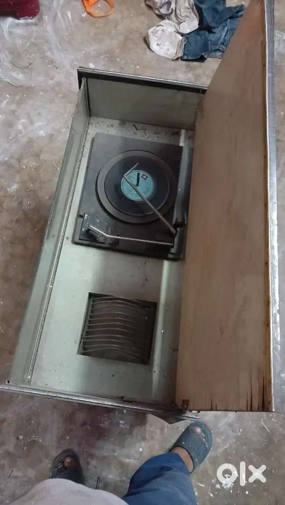 Old vintage Recorder player with records