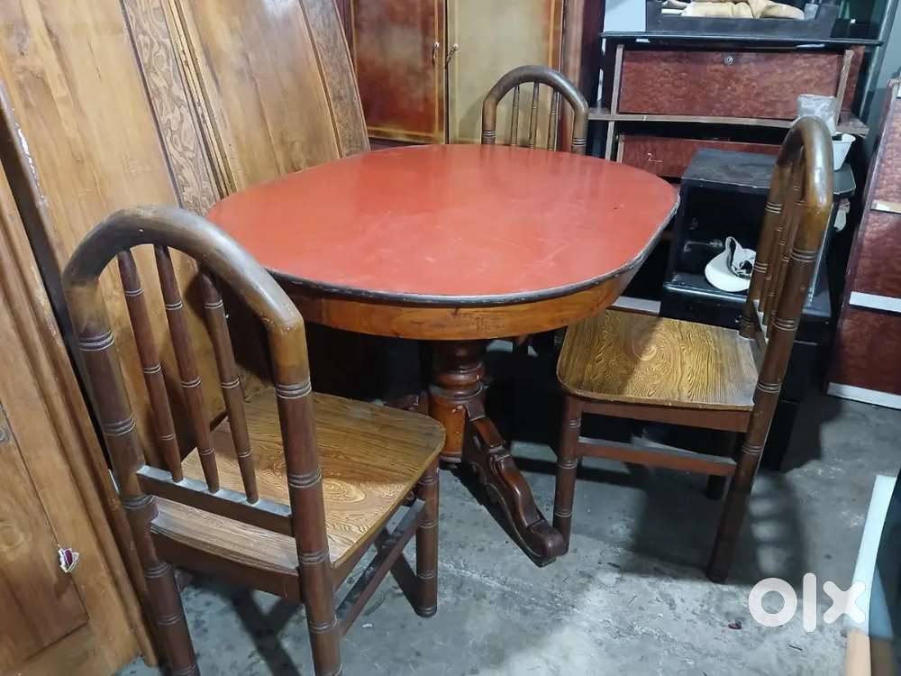 Segun wooden dining table set with 3 chairs