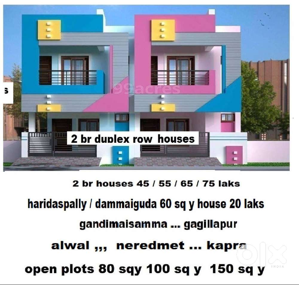 2 br houses 45 / 65 laks near alwal and neredmet