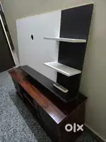 TV unit with wooden cabinet