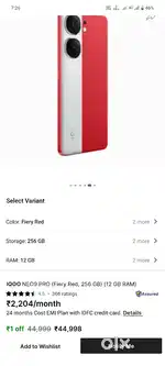 iqoo Neo 9 pro 12/256gb