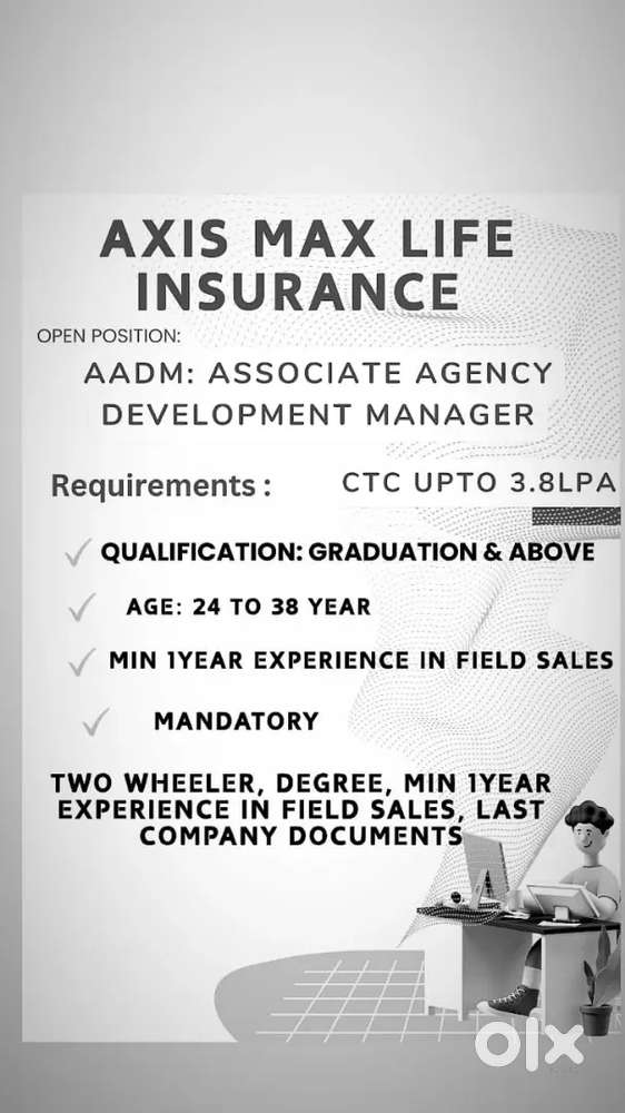 Kota/Axis Max Life insurance/Degree/Min 1yr sales exp is must/Onrole