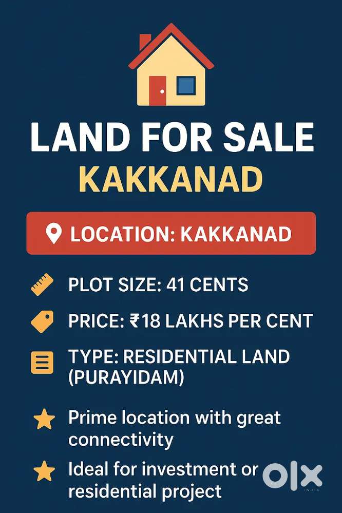 41 Cents Land For Sale @ Kakkanad, Palachuvadu