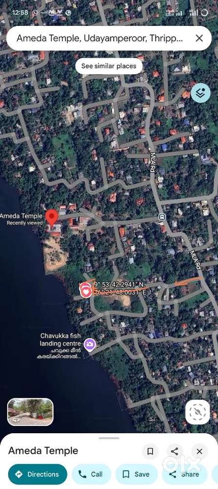 9cent plot near ameda temple,road well water