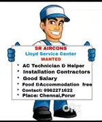 Ac technician and installation team contactor