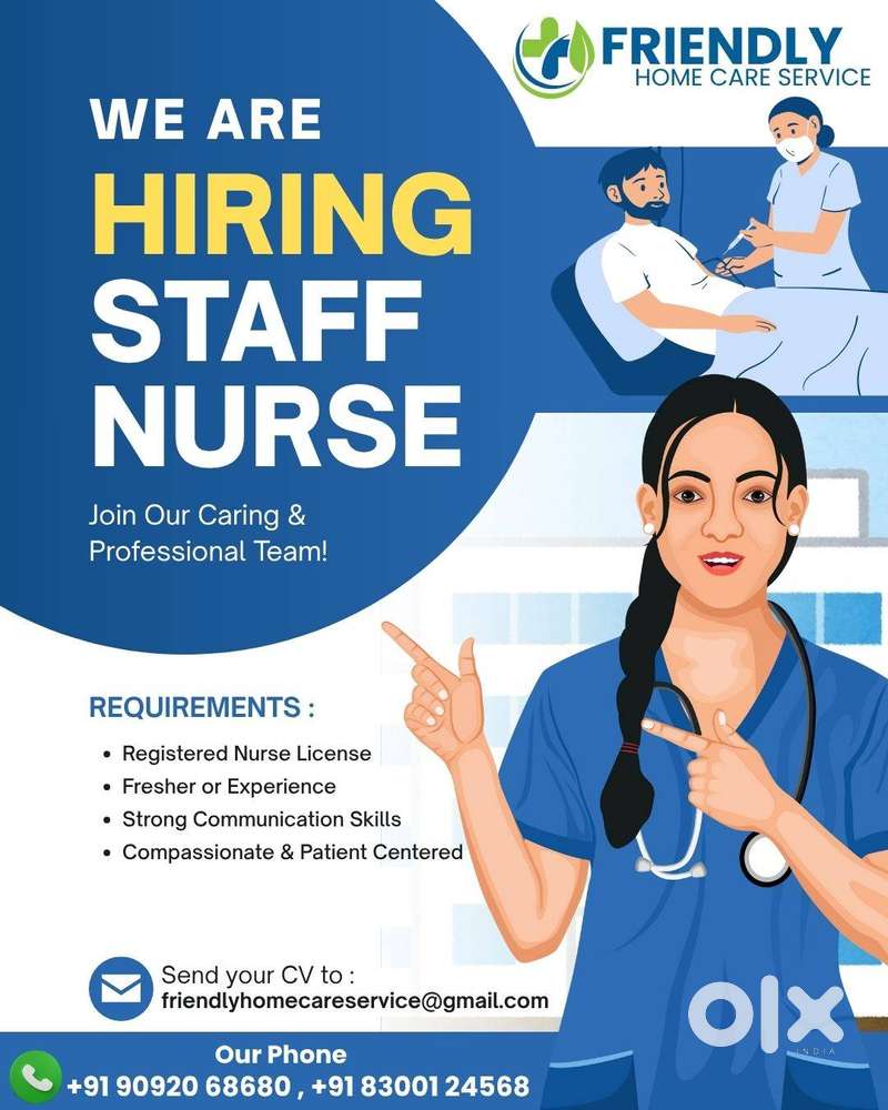 Hiring Staff Nurse – Friendly Home Care Service (Coimbatore)