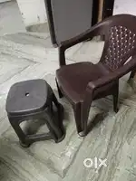Plastic chair and stool