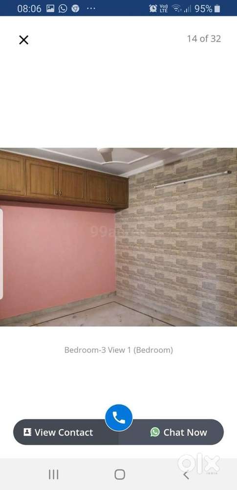 3bhk,36000 rent ,Paryavaran complex,on road