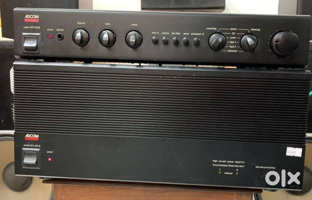 Adcom GFA 5500 Stereo Power Amplifier GFP555 Pre amplifier