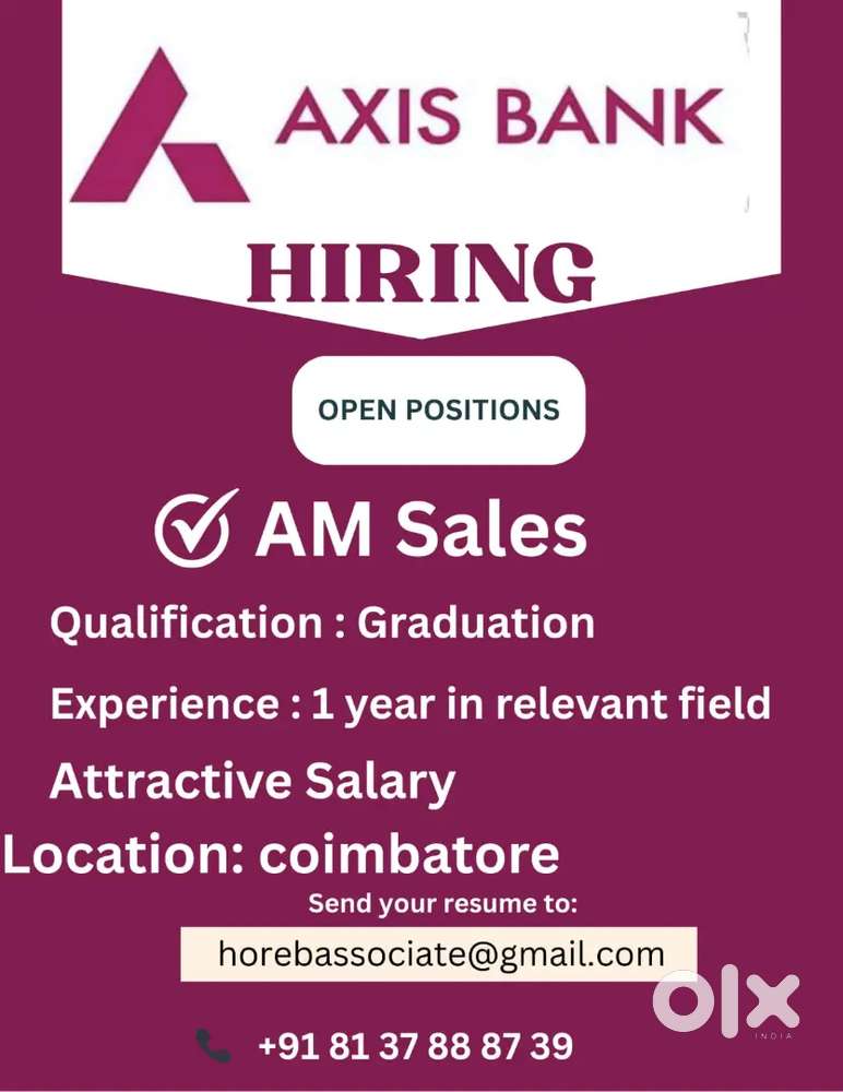 JOB VACANCY AXIS BANK