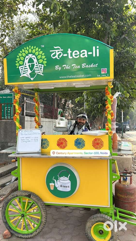 Chef and helper for tea stall