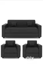 Simple and unique 3+1+1 box sofa