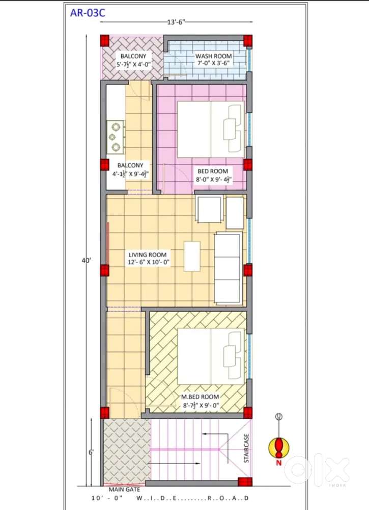 2bhk flat for sale, 540sft