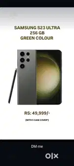 Samaung s23 ultra 256 GB. 6months old with bill an.with 5month warenty