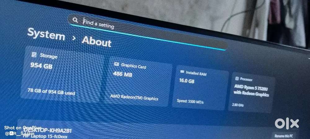 AMD Ryzen 5 7220U With Radeon Graphics