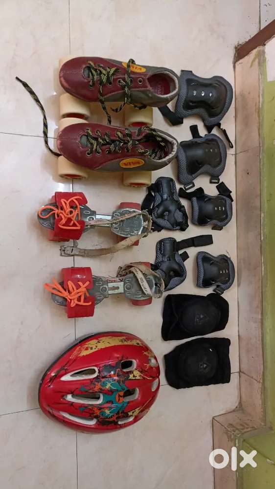 Leather Skating Shoes All-in-one Set
