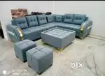Premium quality L shape sofa set with pillows in starf premium furnitu