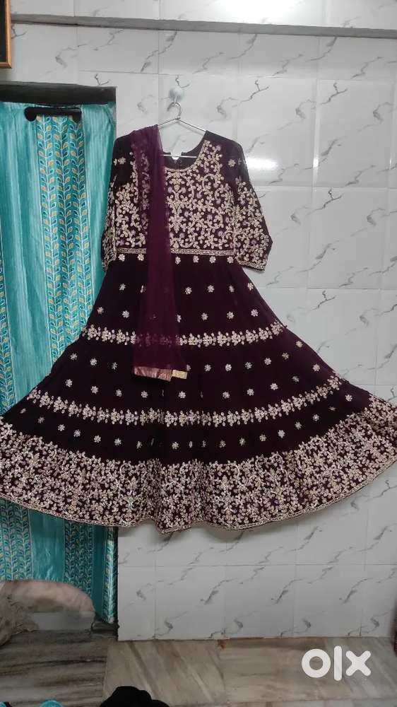 Wine colour Gown for girls 11-12 yr old