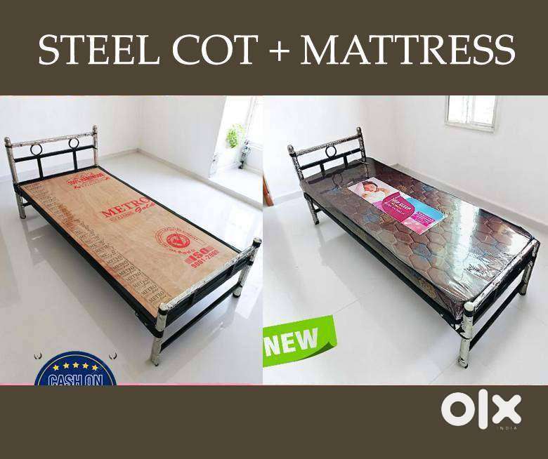 STEEL COT , FANCY BED SINGLE DOUBLE QUEEN SIZE 542ER
