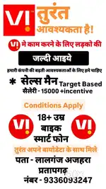 Sales man की आवश्यकता है।