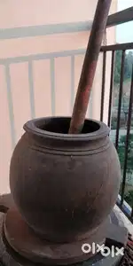 3)	19th Century Asian vintage wooden Butter Churn