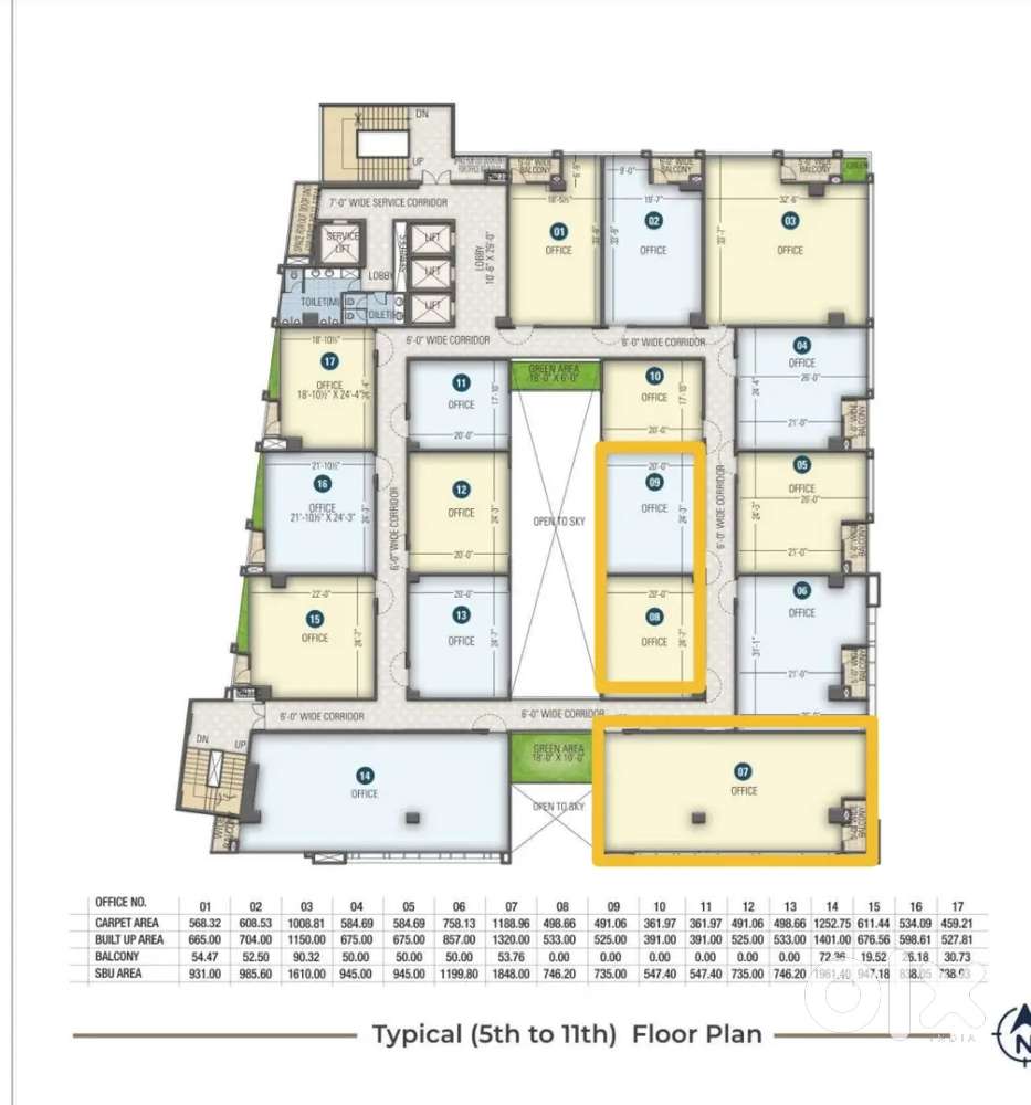 Premium Office Space for rent bare shell office