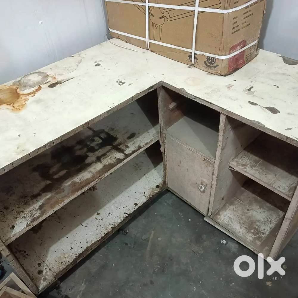 wooden table counter