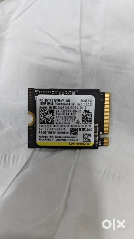WD 512 GB NVMe SSD