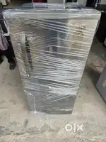 I'd90 silver steel finish single door lg fridge with inbuilt stabilize