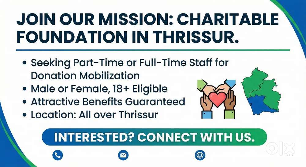 Staffs wanted at all over in Thrissur