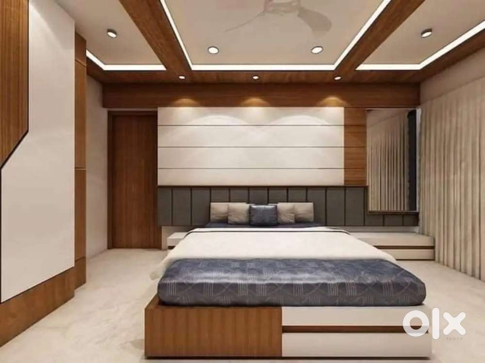 फलेट आफिस बंगलो में वुडन फर्नीचर ओर ओल वकॅ समाघान